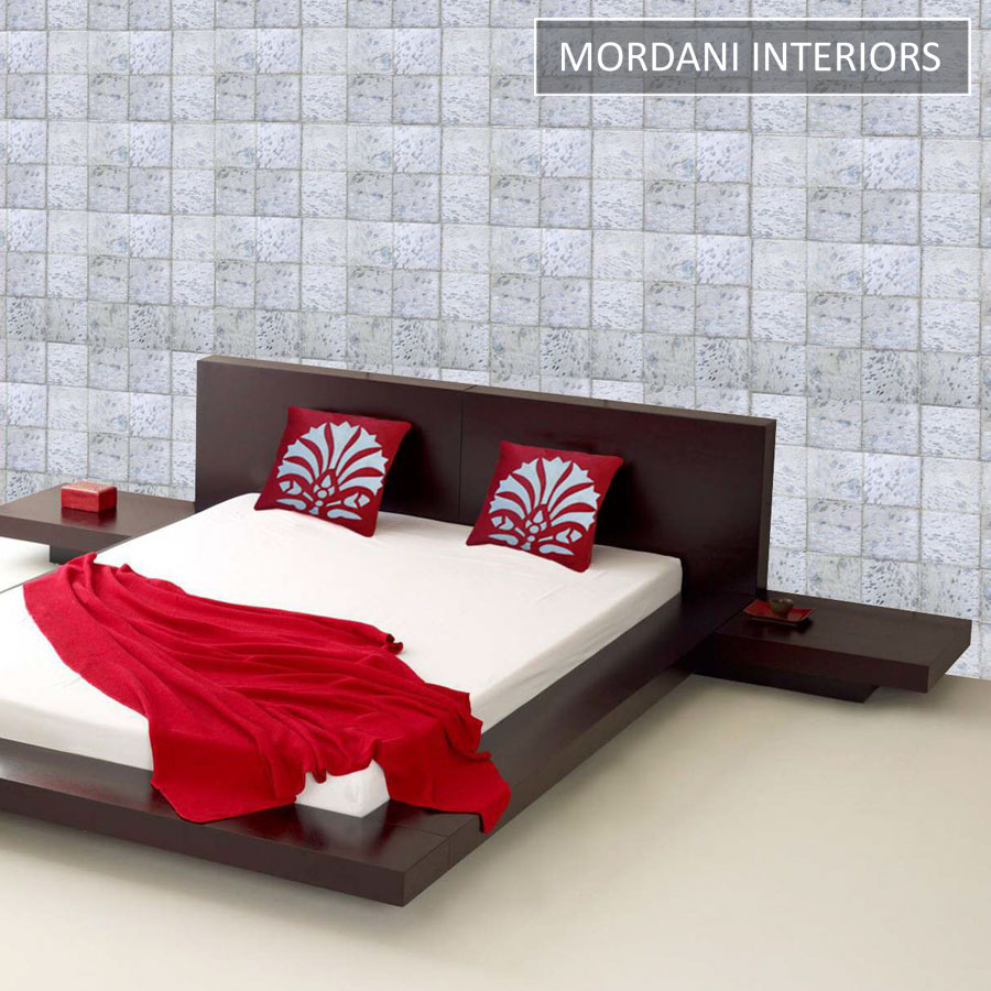 Salcon Silver Leather Wallcoverings
