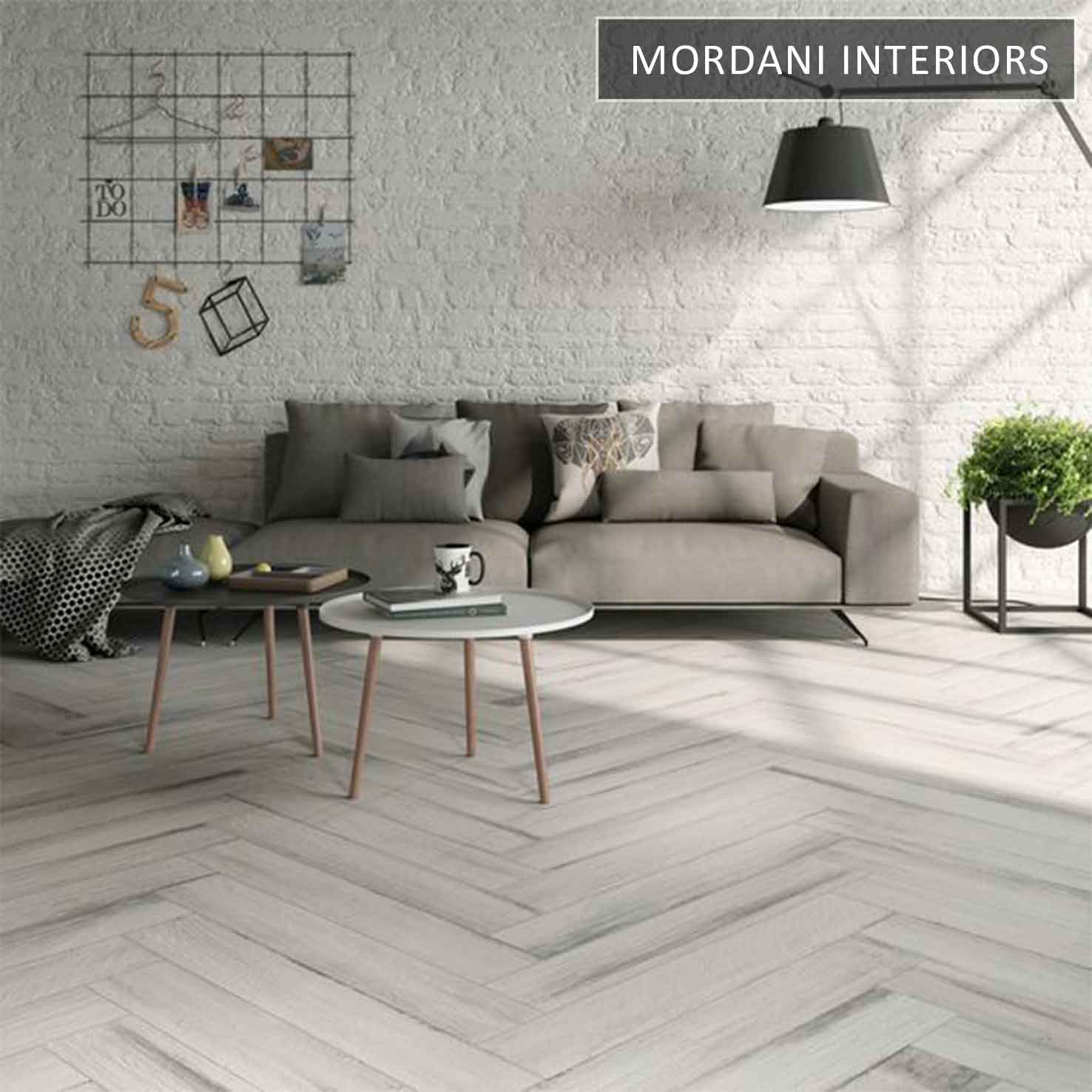 Stone Sand Herringbone wood floors