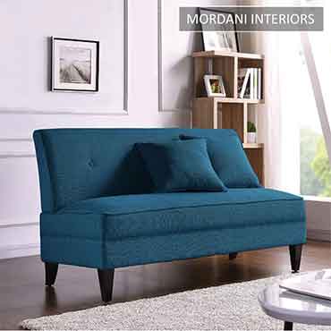 Akerbar 2 Seater Peacock Blue Designer Sofa
