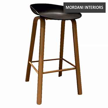 Alma Designer Black Bar Stool