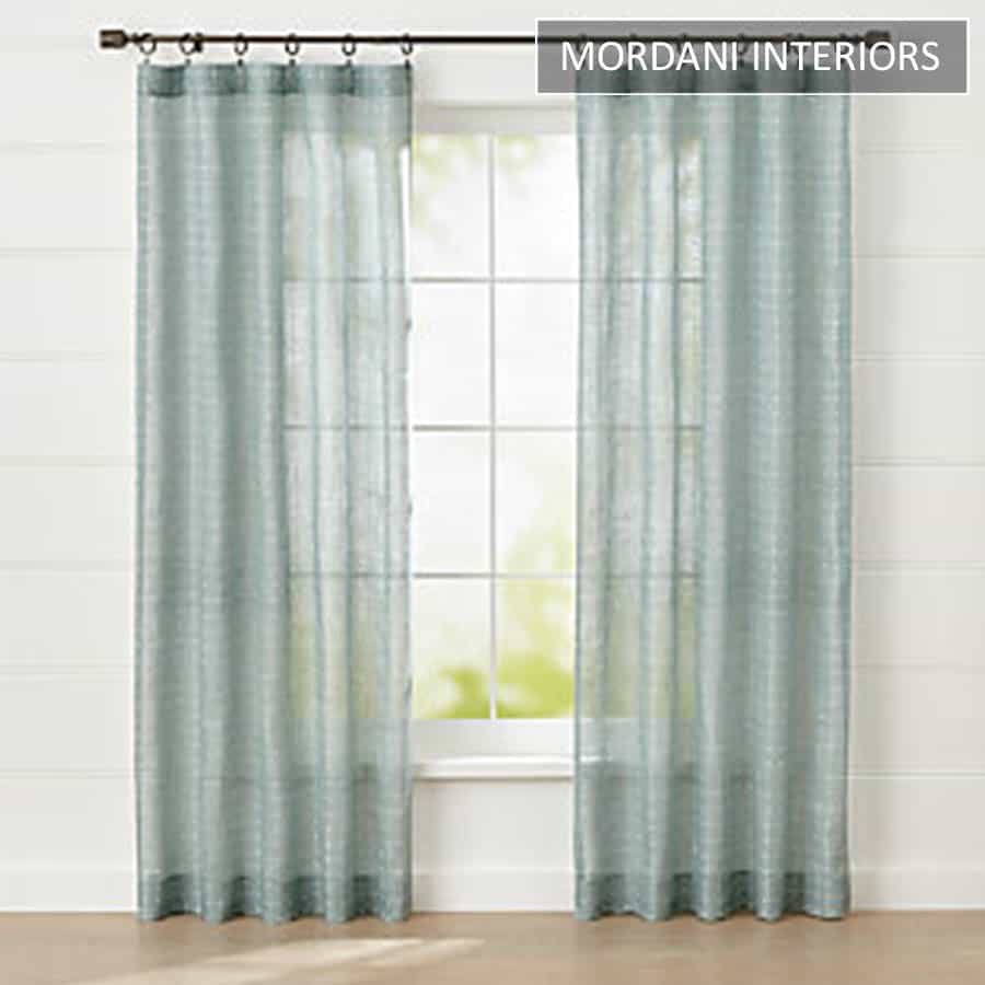 Aqua Blue  Sheer Curtains