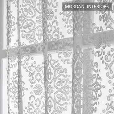 Ash Motiff Sheer Curtain