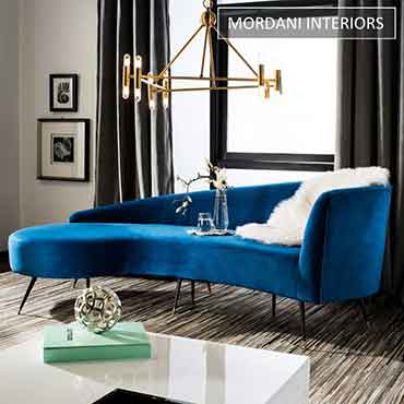 Attadale Designer Blue Velvet Sofa
