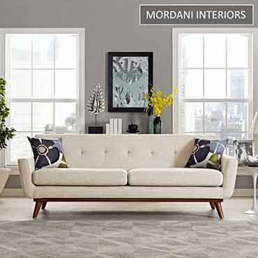 Baleno 3 Seater Beige Upholstered Sofa