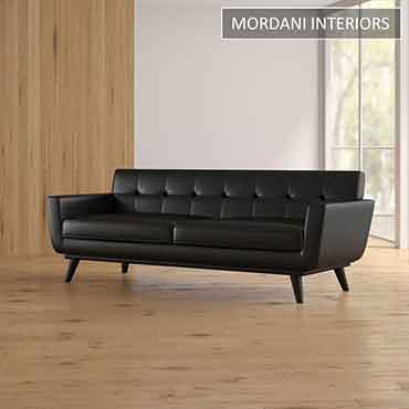 Baleno 3 Seater Black Leatherette Sofa