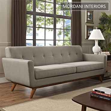 Baleno 3 Seater Granite Grey Upholstered Sofa