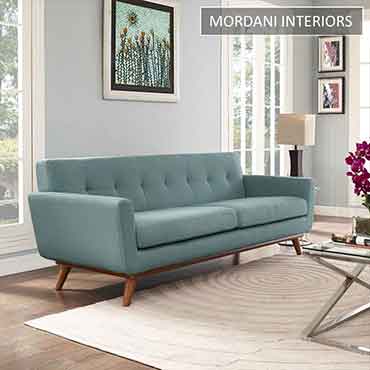 Baleno 3 Seater Laguna Blue Upholstered Sofa