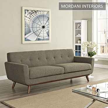 Baleno 3 Seater Oatmeal Grey Upholstered Sofa