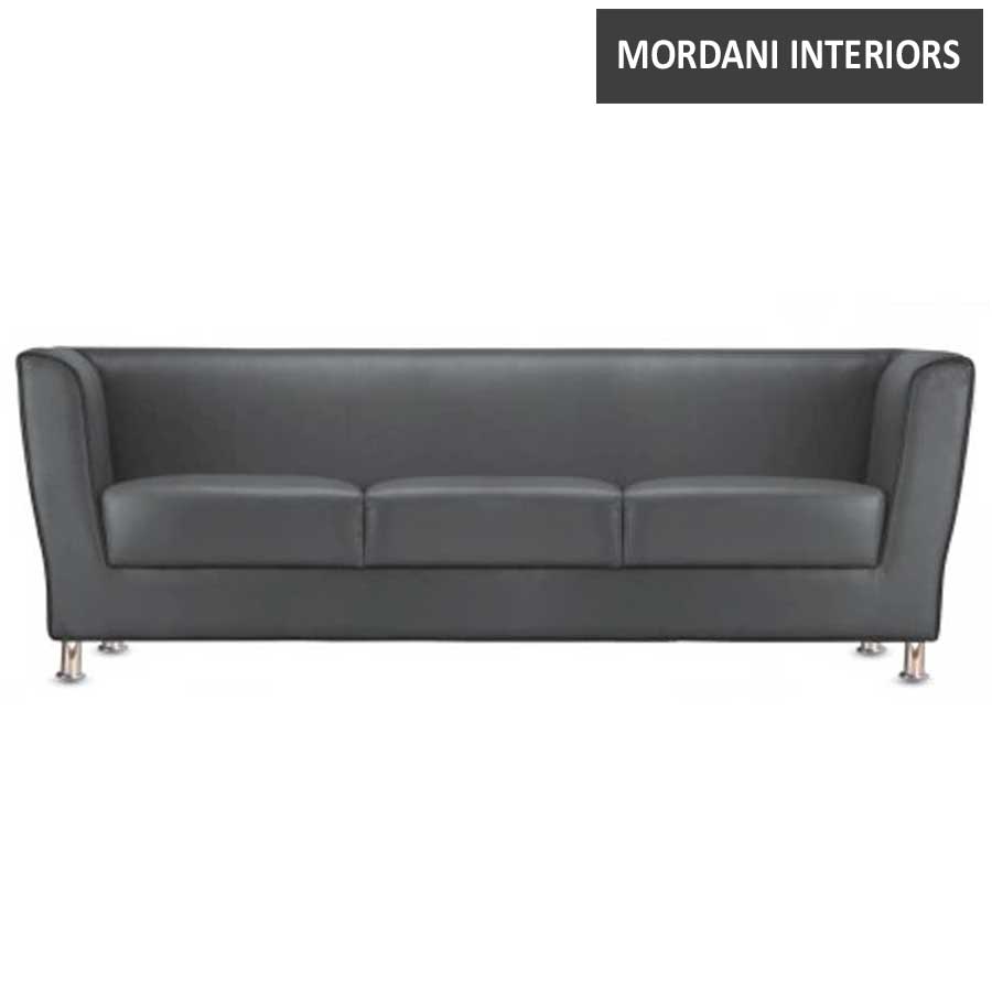 Blakewell 3 Seater Black Leatherette Sofa 