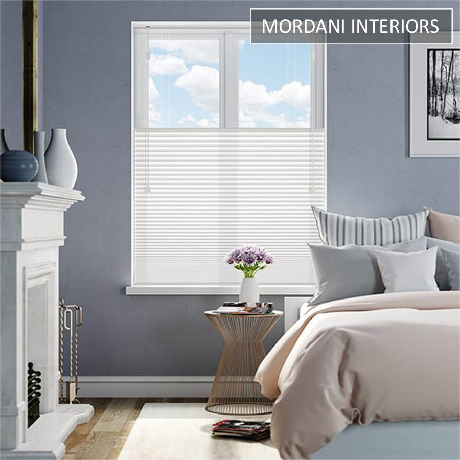 Cotton White Top Down Bottom Up Honeycomb Blind