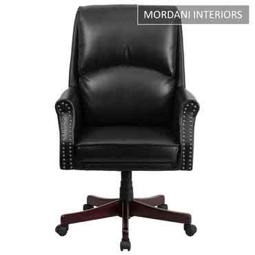 Duke Black High Back 100% Genuine Leather Chair