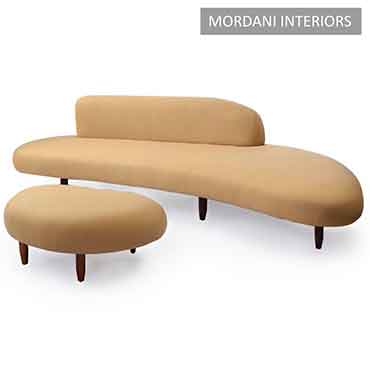 Falkenberg Beige Designer Sofa With Ottoman