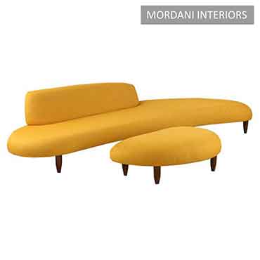 Falkenberg Yellow Designer Sofa With Ottoman