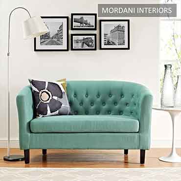 Gabino Laguna Green Loveseat Sofa