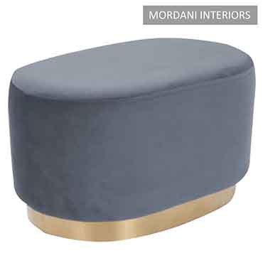 Glenna Designer Grey Pouffe Stool