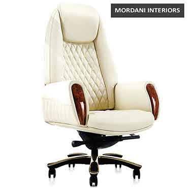 Hildemar High Back 100% Genuine Leather Chair