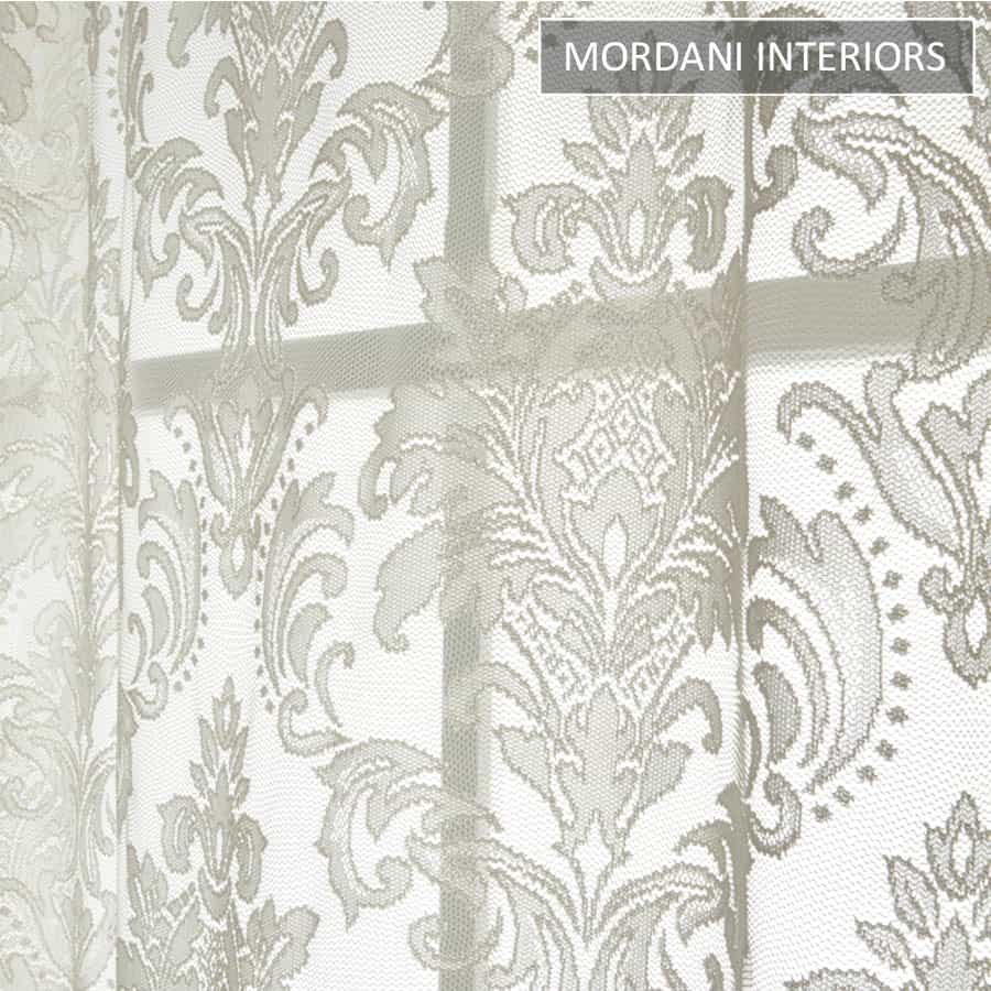 Ivory Damask Sheer Curtain