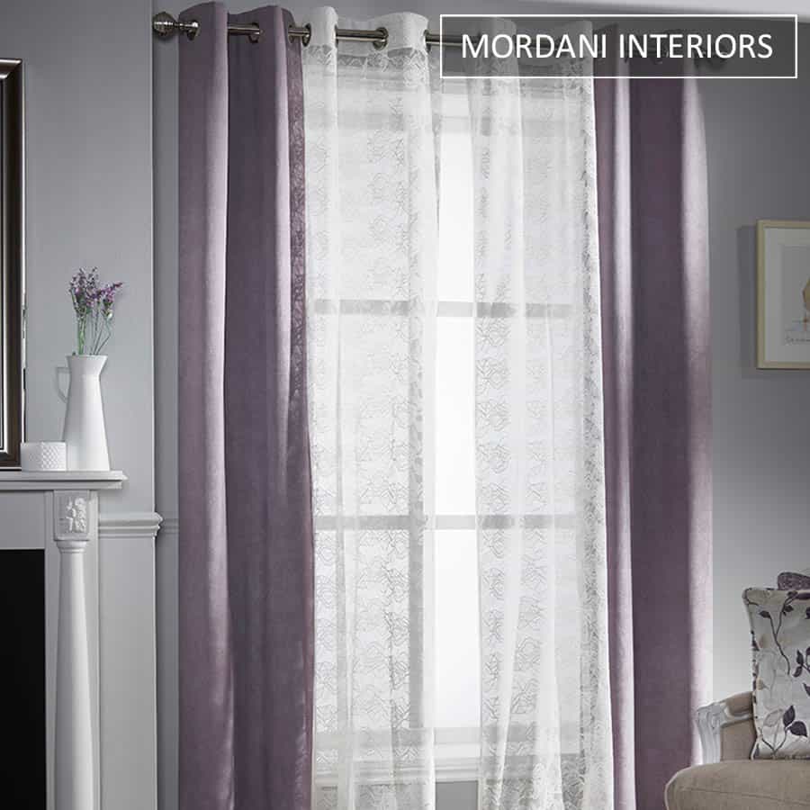 Ivory Printed Sheer Curtain