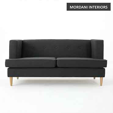 Black Kalmar Two Seater Sofa