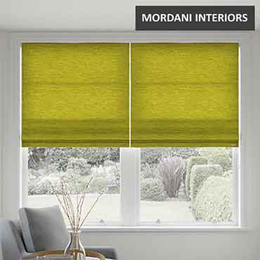 Lime Yellow Roman Blind