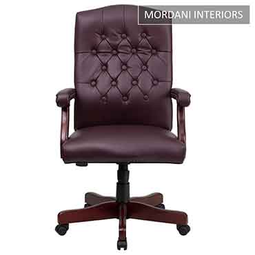 Lord Burgundy High Back 100% Genuine Leather Chair