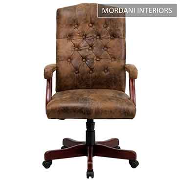 Lord Vintage Brown High Back 100% Genuine Leather Chair