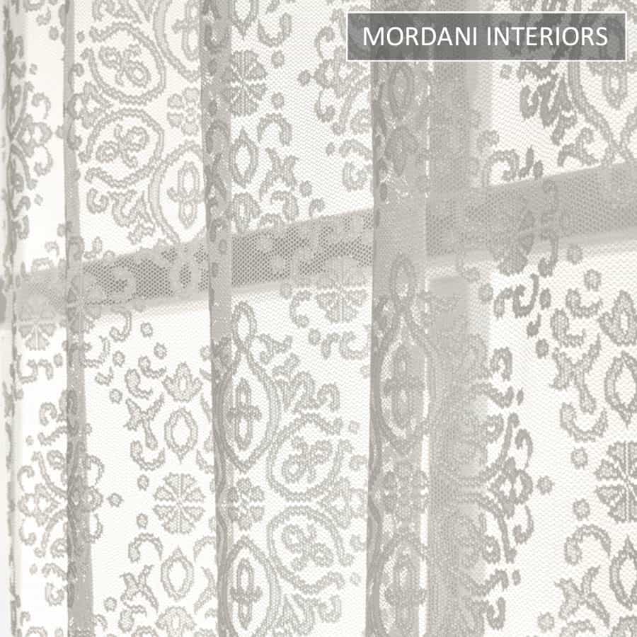Off White Motiff Sheer Curtain