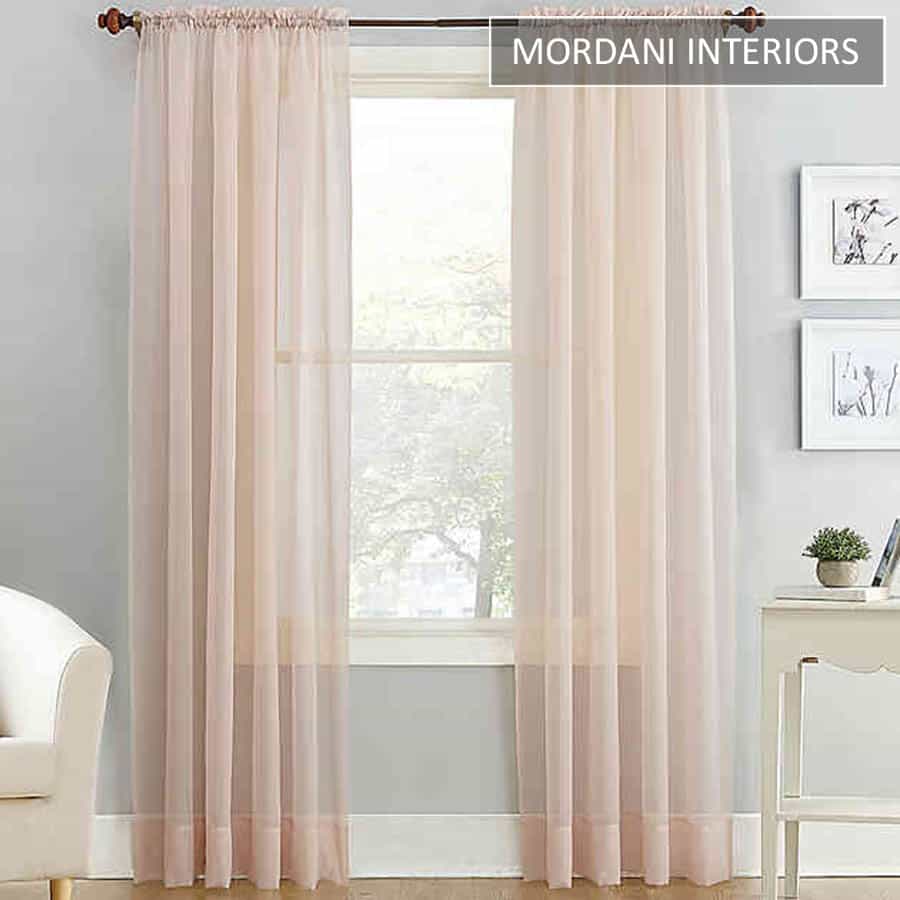 Peach Sheer Curtain