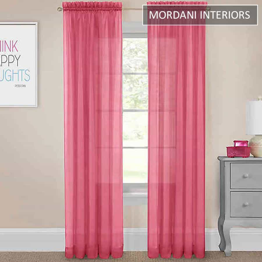 Pink Sheer Curtain
