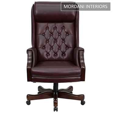Prime Minister Burgundy High Back 100% Genuine Leather Chair
