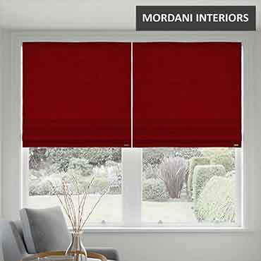 Pure Red Roman Blind