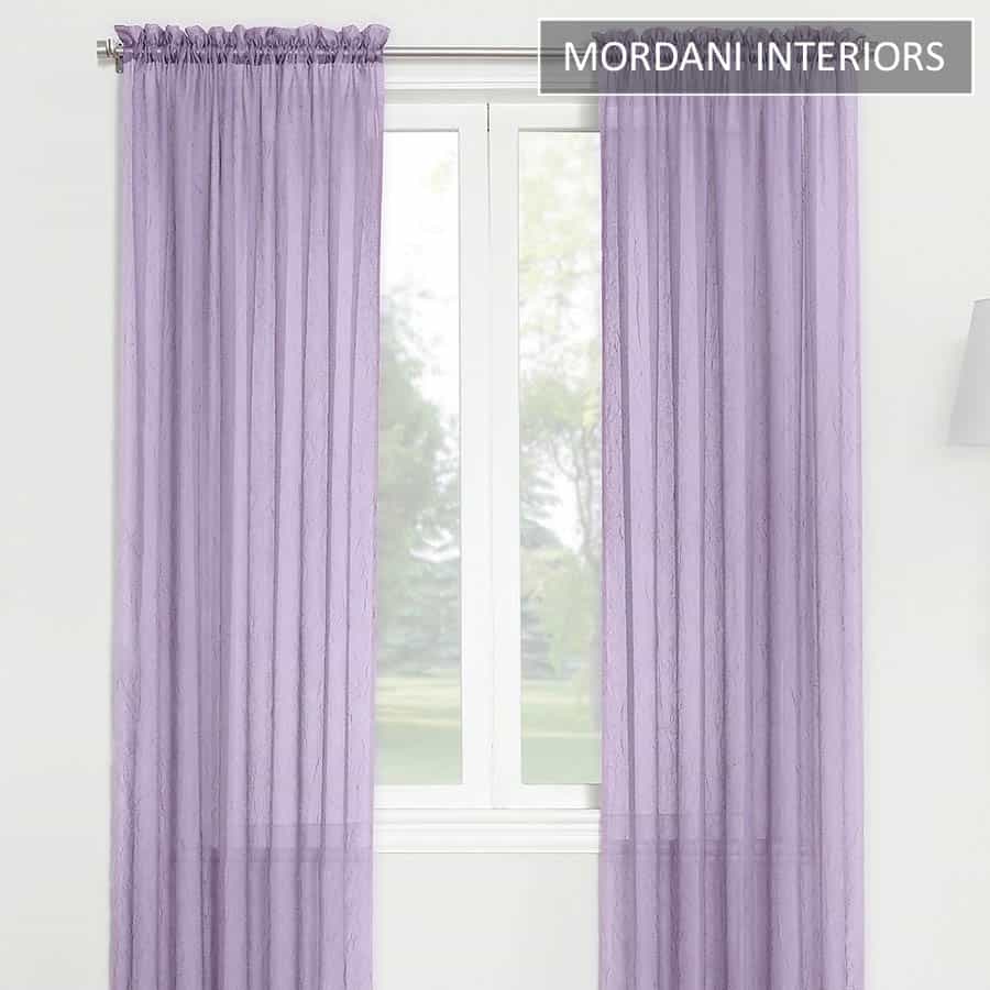 Purple Plain Sheer Curtain