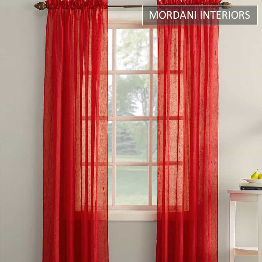 Red Sheer Curtain