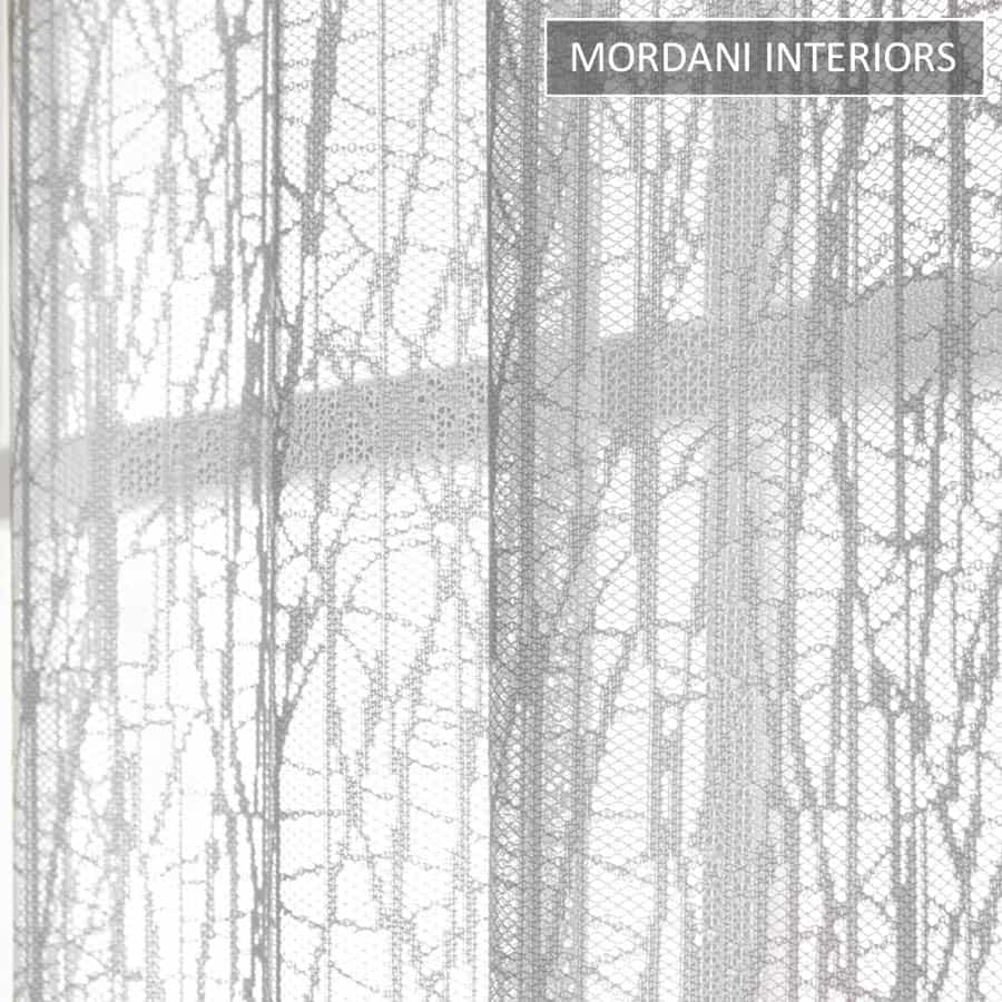 Silver Trees Prints Sheer Curtain 