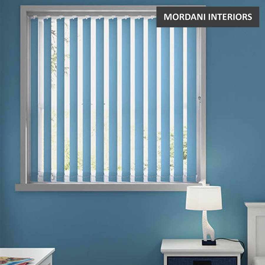Sky Blue Vertical Roller Blind