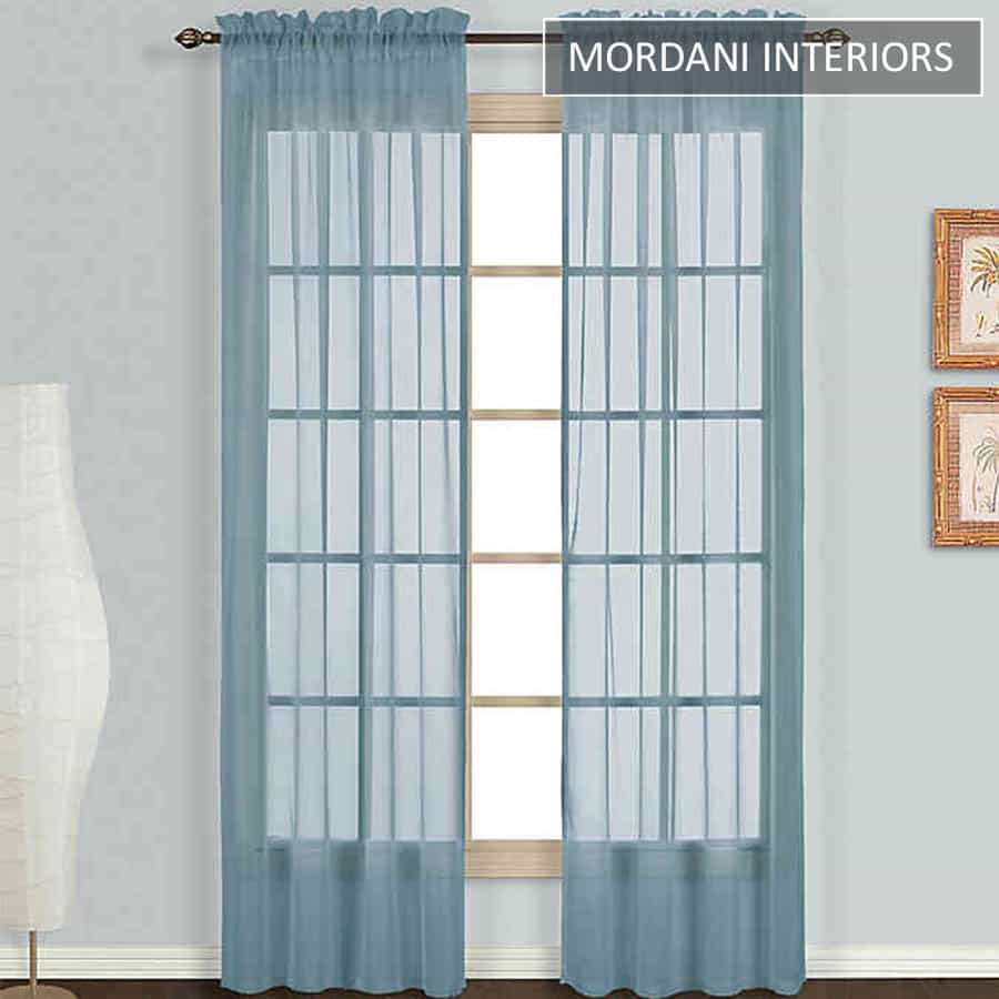Slate Blue Sheer Curtain