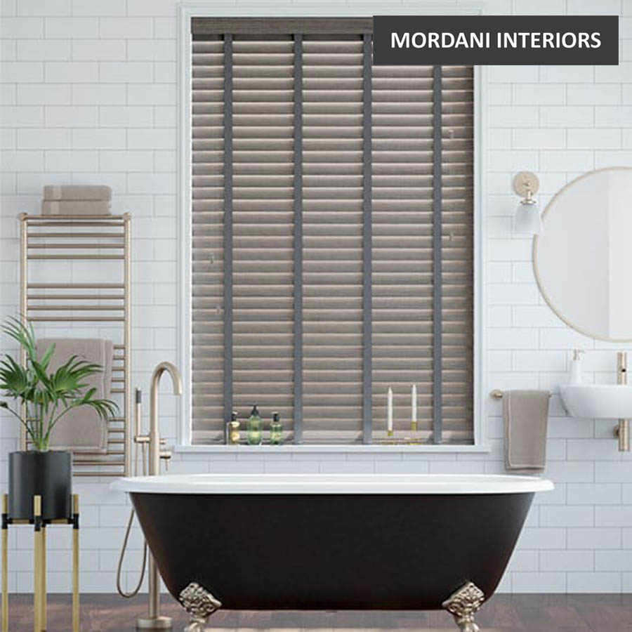 Smoke Grey Wooden Venetian Blind