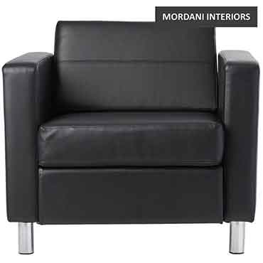 Somnus Black Leather Club Chair
