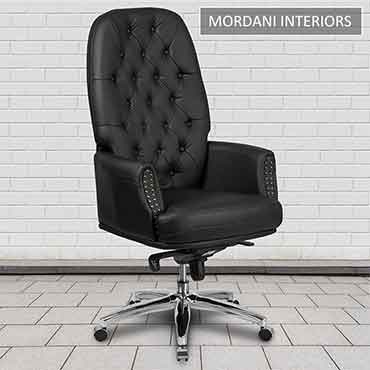 Supremos Black High Back 100% Genuine Leather Chair