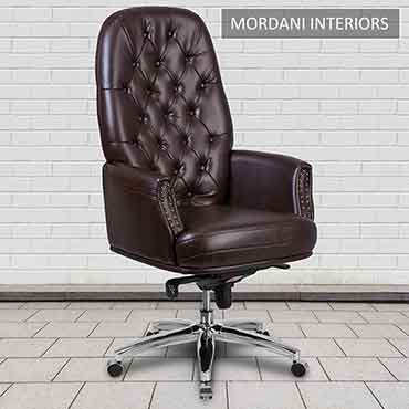 Supremos Brown High Back 100% Genuine Leather Chair