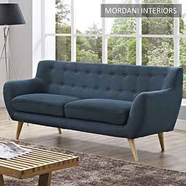 Swedish Ivy Azure Blue Designer Two Seater Sofa 