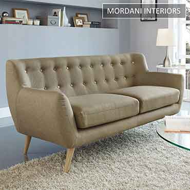 Swedish Ivy Brown Designer Two Seater Sofa 