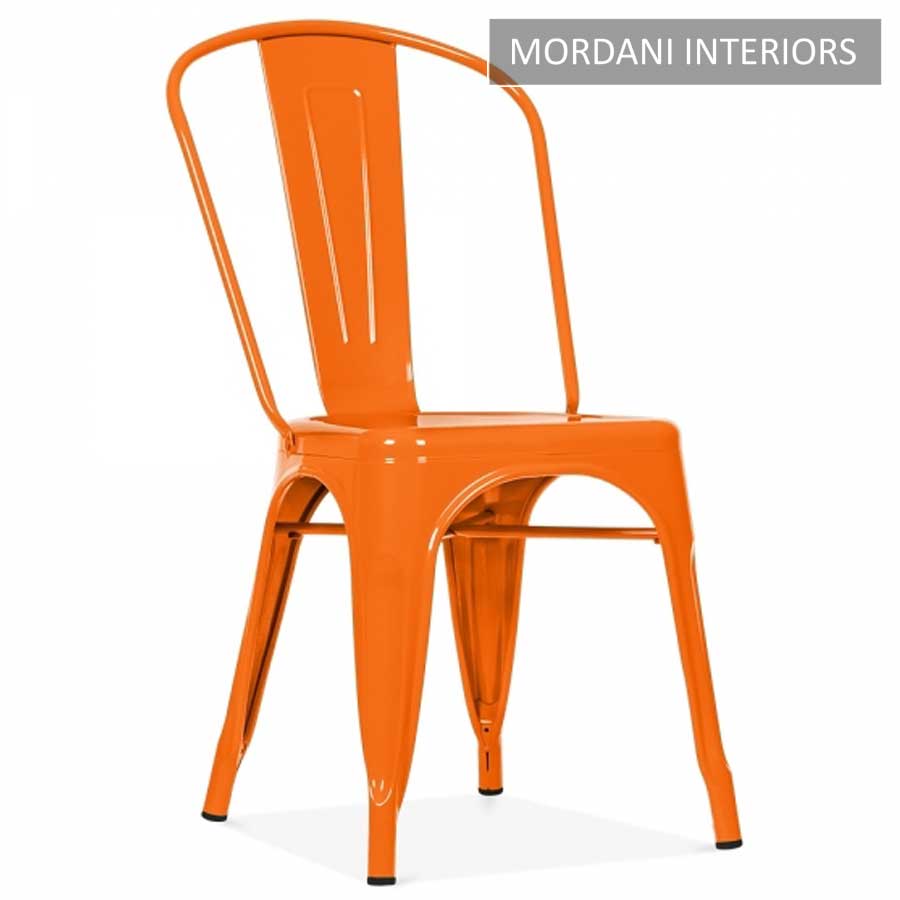 Tolix Orange Cafe Chair Replica