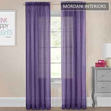 Violet Plain Sheer Curtain 