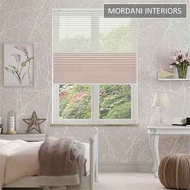 White And Pink Day And Night Honeycomb Blind