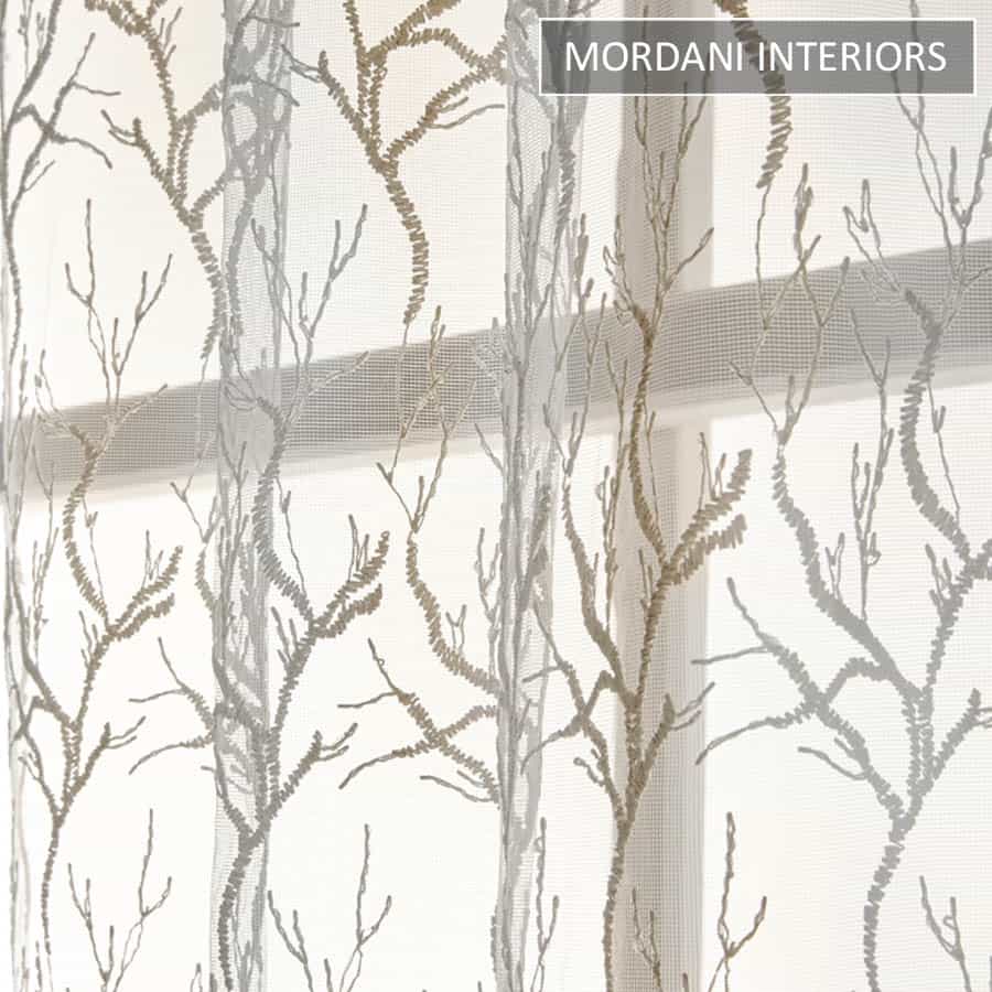 Printed White Sheer Curtain