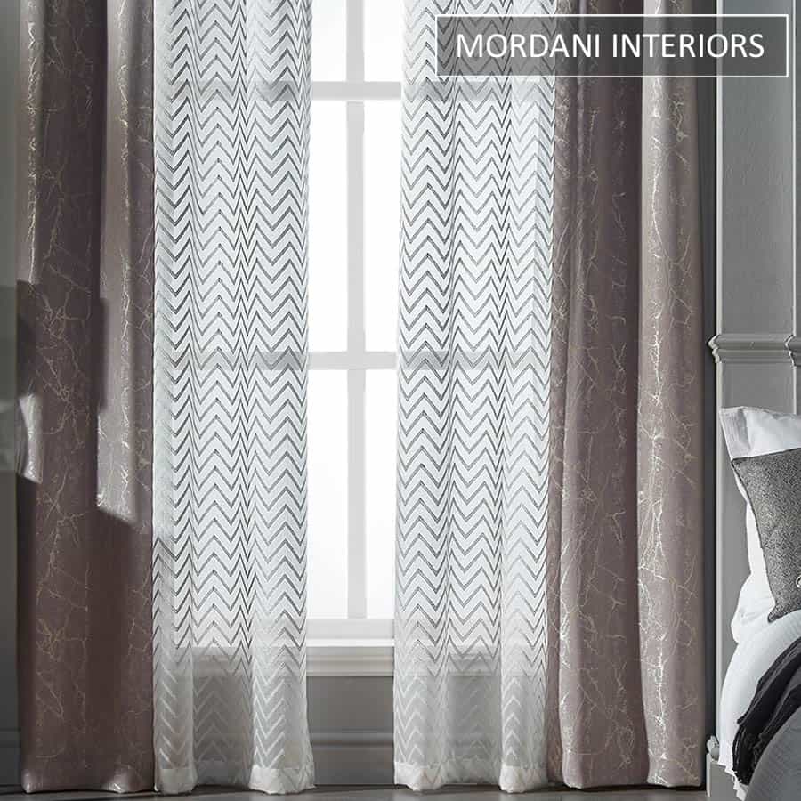 White Silver Sheer Curtain