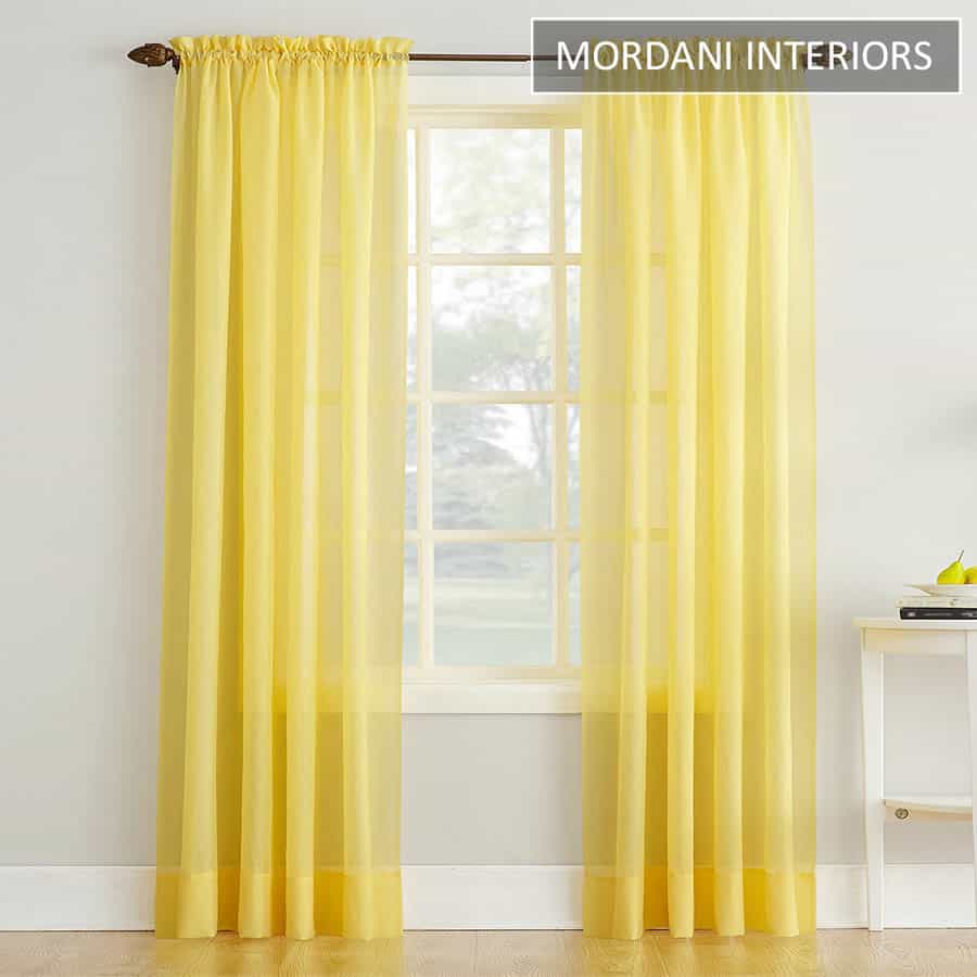 Yellow Sheer Curtain